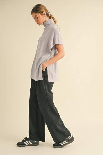 Iced Lavender Soft Poncho Top