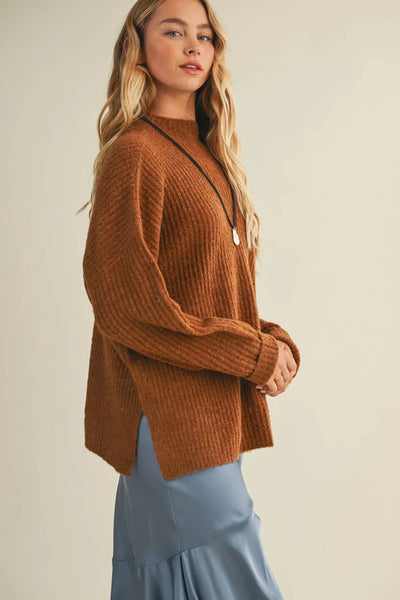 Gingerbread Mock Neck Sweater