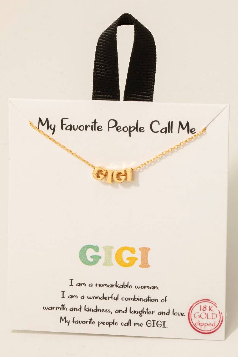 Gold Gigi Pendant Necklace