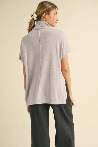 Iced Lavender Soft Poncho Top