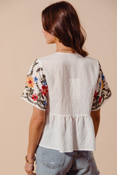 Floral Embroidered Top