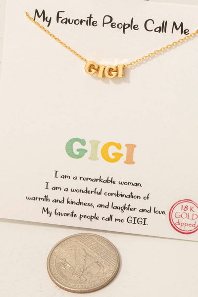 Gold Gigi Pendant Necklace