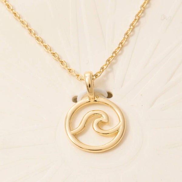 Wave Coin Swappable Pendant Necklace